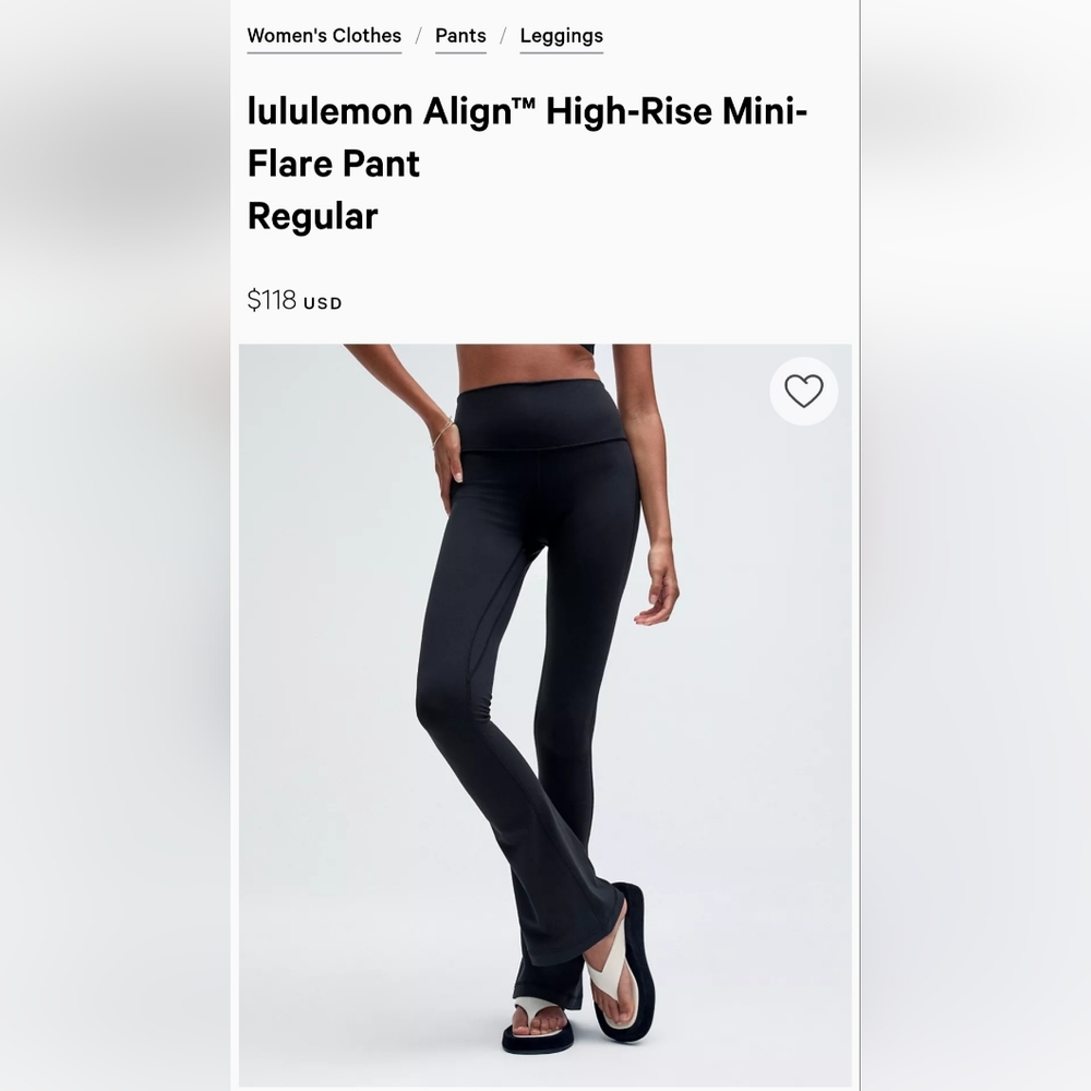 lululemon athletica Black High-Rise Mini-Flare Pant
